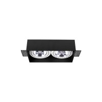 Strahler 2-flmg Schwarz Metall