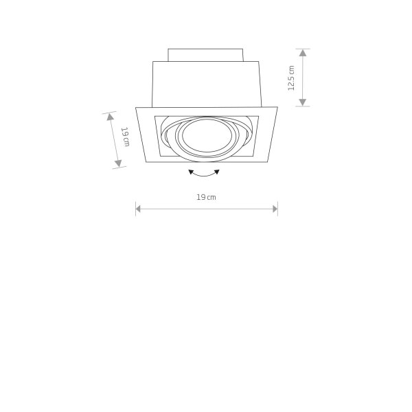 Strahler Einbau Metall Weiß