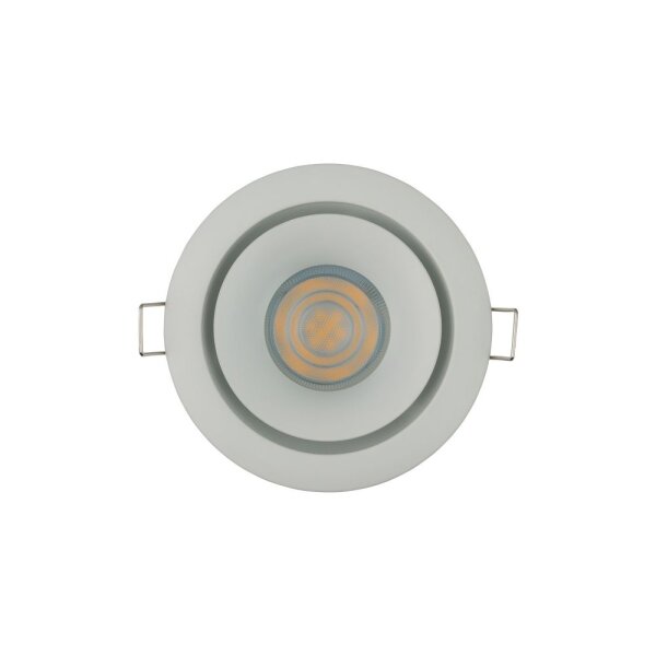 Einbauleuchte Aluminium Glas Ø8,5cm farbige Ringe