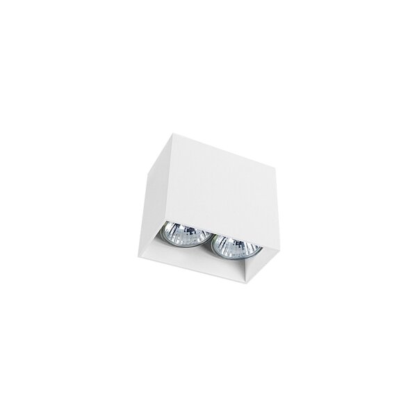 Aufbaustrahler Weiß Aluminium 2-flammig
