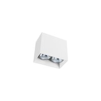 Aufbaustrahler Weiß Aluminium 2-flammig
