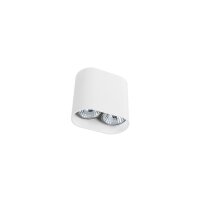 Strahler Weiß Aluminium 2-flmg
