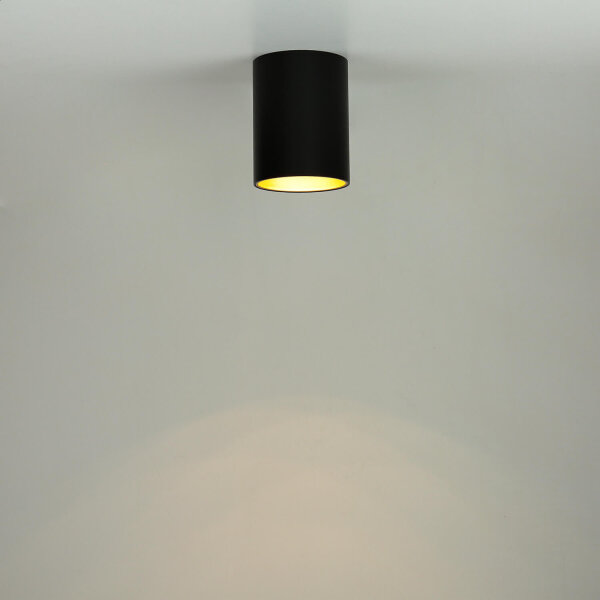 Spot EYE Schwarz Gold Decke Flur Lampe