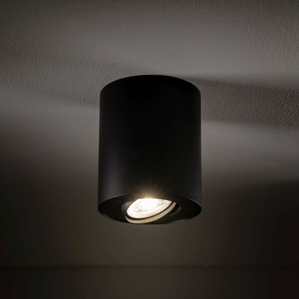Spot MILENA Schwarz dezente Flur Treppenhaus Lampe