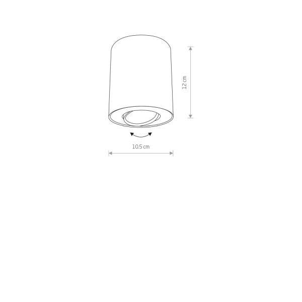 Spot MILENA Schwarz dezente Flur Treppenhaus Lampe