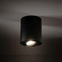 Spot MILENA Schwarz dezente Flur Treppenhaus Lampe