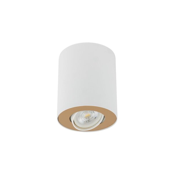 Spot Weiß Gold Flur 1xGU10 Wohnzimmer Lampe MILENA