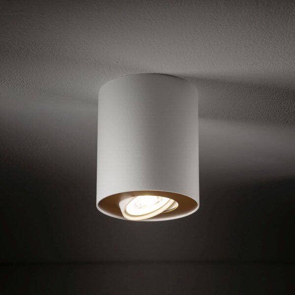 Spot Weiß Gold Flur 1xGU10 Wohnzimmer Lampe MILENA