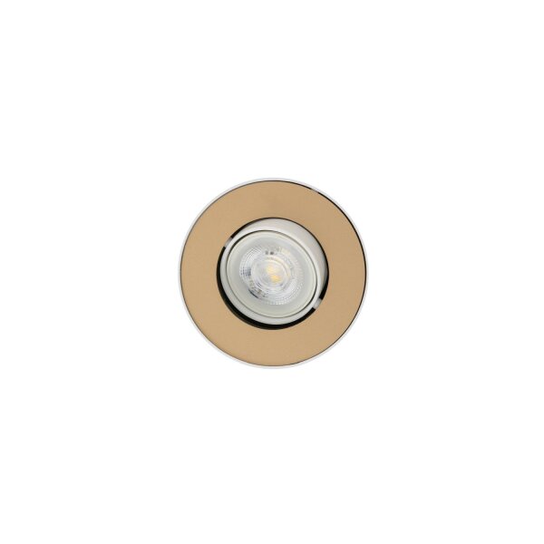 Spot Weiß Gold Flur 1xGU10 Wohnzimmer Lampe MILENA