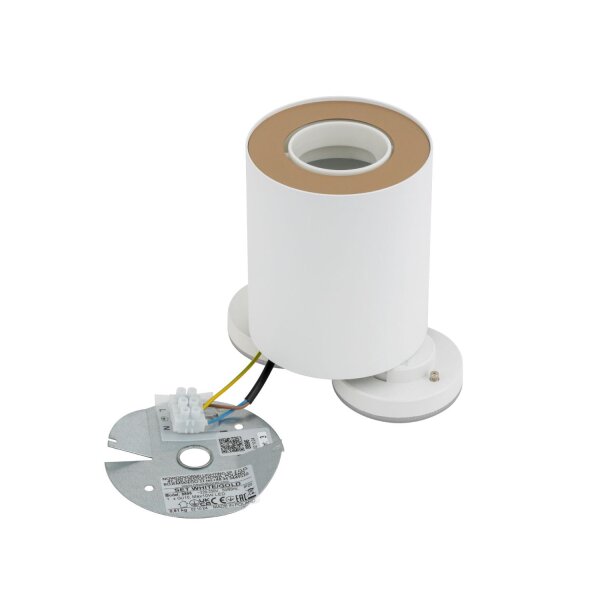 Spot Weiß Gold Flur 1xGU10 Wohnzimmer Lampe MILENA