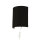 Stoff Wandlampe mit Kabel Schalter Schwarz ALICE