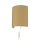 Wandleuchte mit Kabel Schalter Kaffeebraun Stoff ALICE