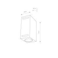 Wandleuchte Schwarz Aluminium IP54 außen ELISA