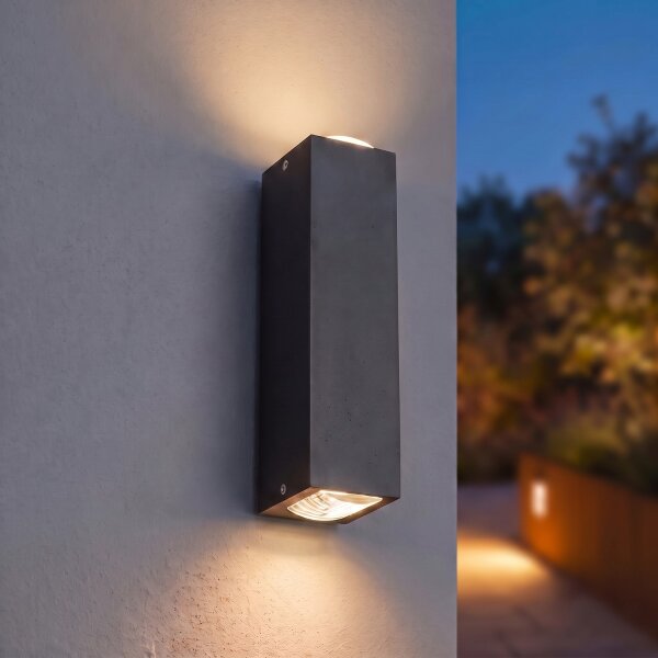 LED Wandlampe TONY Schwarz IP54 Aluminium Lampe