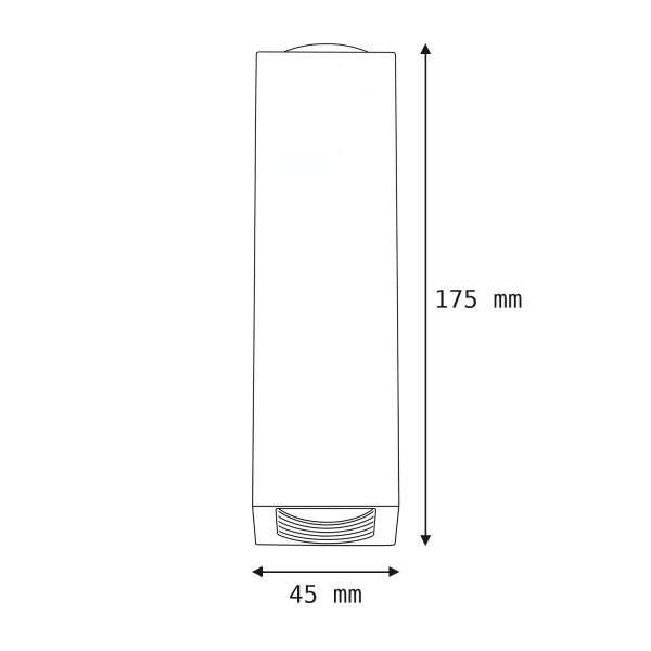LED Wandlampe TONY Schwarz IP54 Aluminium Lampe