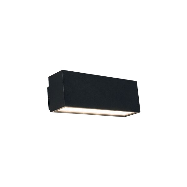 LED Wandlampe JUNA Schwarz Aluminium IP54 Leuchte