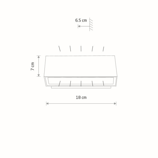 LED Wandlampe JUNA Schwarz Aluminium IP54 Leuchte