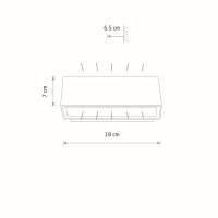 LED Wandlampe JUNA Schwarz Aluminium IP54 Leuchte