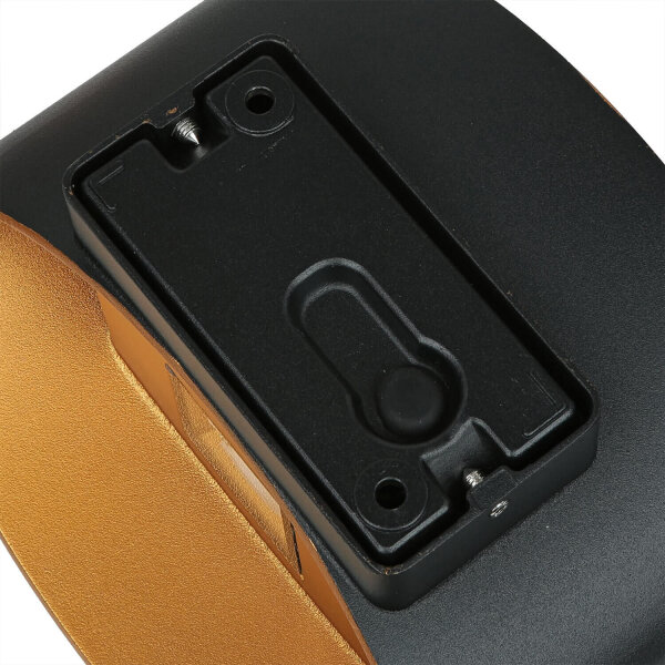 LED Außenwandlampe Up Down in Gold Schwarz IP54 5W