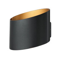 LED Außenwandlampe Up Down in Gold Schwarz IP54 5W