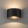 Runde LED Wandleuchte Au&szlig;en Up Down Schwarz &Oslash;17cm