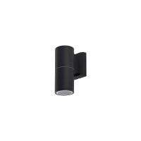 Schwarze Au&szlig;enwandlampe Aluminium Glas IP54 TREASA
