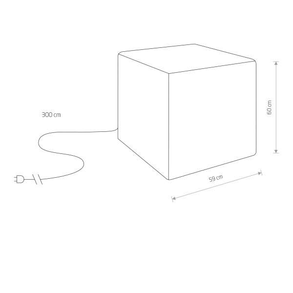 Lichtwürfel CUMULUS IP44 Weiß 60cm Lampe Leuchte