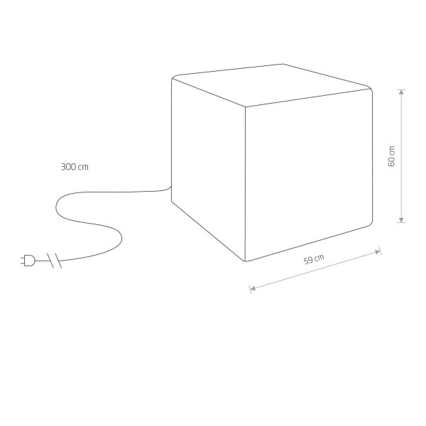 Lichtwürfel CUMULUS IP44 Weiß 60cm Lampe Leuchte