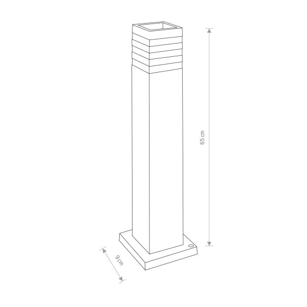 Schwarze Stehleuchte KARALIS Aluminium 65cm Lampe