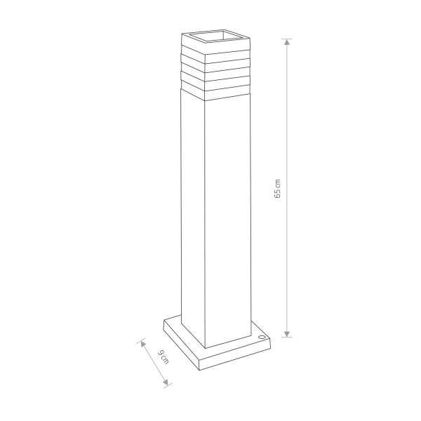 Schwarze Stehleuchte KARALIS Aluminium 65cm Lampe