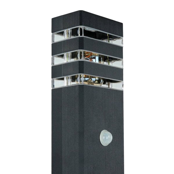 Stehlampe RIO Schwarz Aluminium 65cm außen Lampe