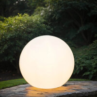 Dekorative Gartenlampe in Wei&szlig; &Oslash;45cm
