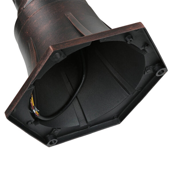 Außen Stehlampe Bronze Antik Ornament Glas E27 AMUR