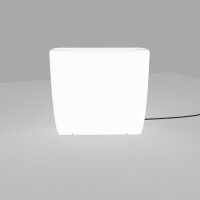 Beleuchteter LED Blumentopf eckig schmal