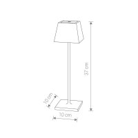 Dimmbare LED Tischleuchte Touch Outdoor 37cm hoch