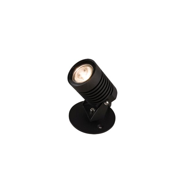 LED Strahler LIONEL Schwarz Alu IP54 Außenleuchte
