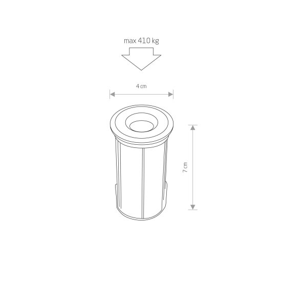 LED Einbauleuchte FIONA Chrom Aluminium IP67 Lampe