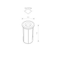 LED Einbauleuchte FIONA Chrom Aluminium IP67 Lampe