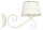 Wei&szlig;e Wandlampe Stoff Schirm Klassisch Shabby Chic