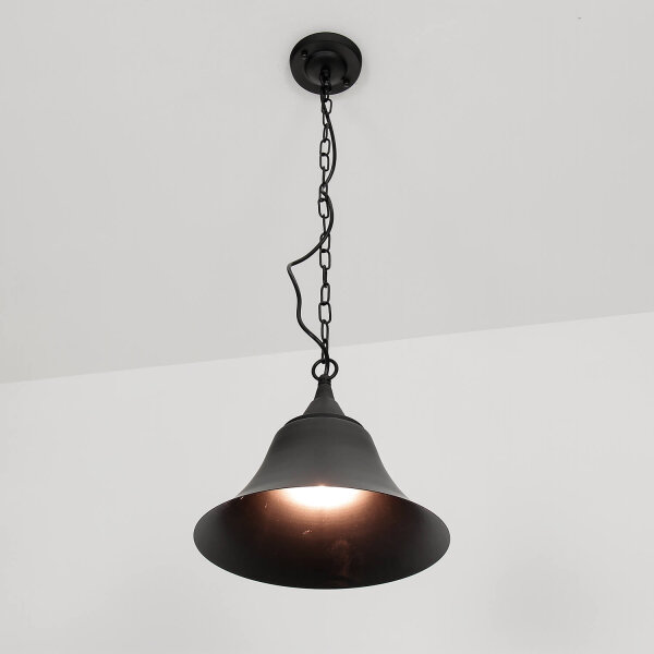 Hängelampe Schwarz Vintage Ø 30 cm Metall E27