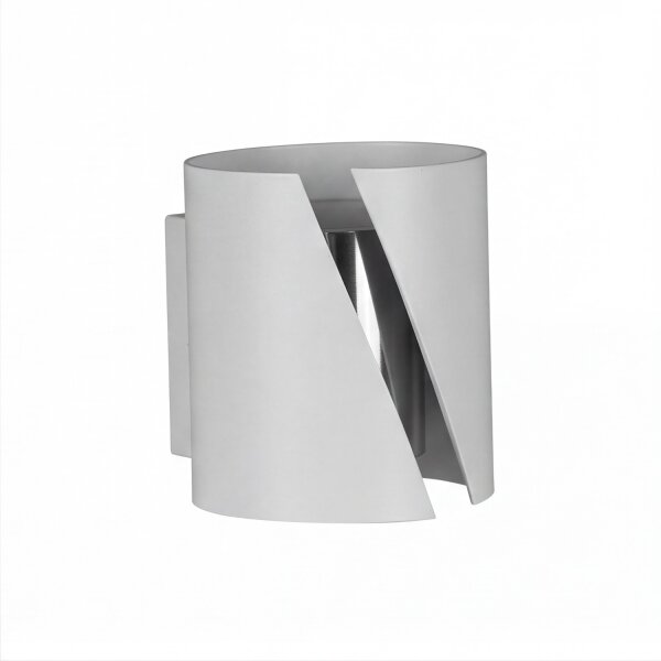 Wandlampe Up Down Weiß rund Metall Flur Treppenhaus