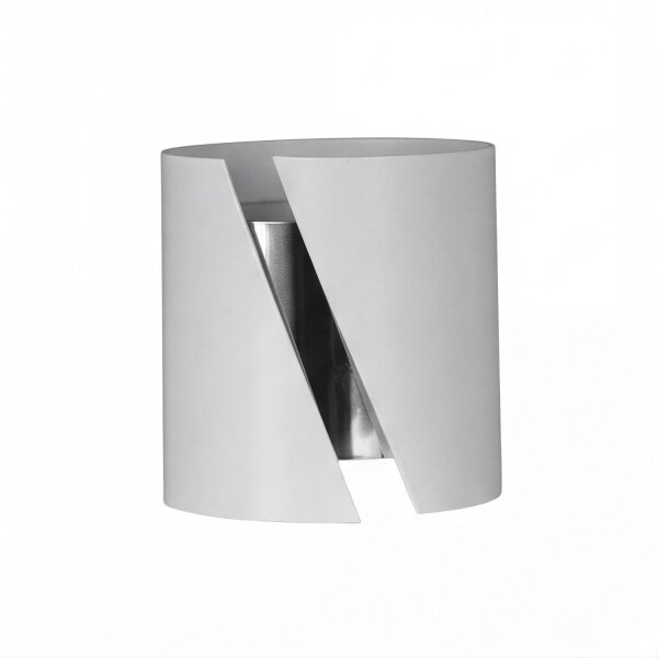 Wandlampe Up Down Weiß rund Metall Flur Treppenhaus