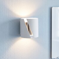 Wandlampe Up Down Weiß rund Metall Flur Treppenhaus