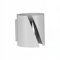 Wandlampe Up Down Weiß rund Metall Flur Treppenhaus
