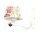 Wandlampe Landhausstil Wei&szlig; Stoff Schirm Rosen E27