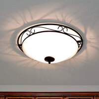 Runde Deckenlampe Rustikal Ø47cm Glas ATHEN