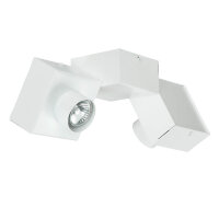Deckenlampe Quader Design Weiß Metall 2x GU10