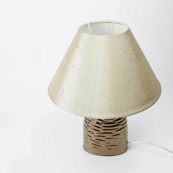 Elegante Tischleuchte Brella in braun