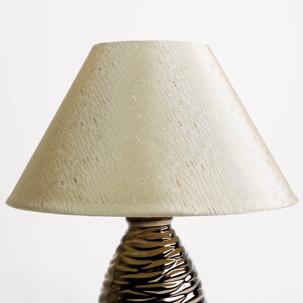 Elegante Tischleuchte Brella in braun