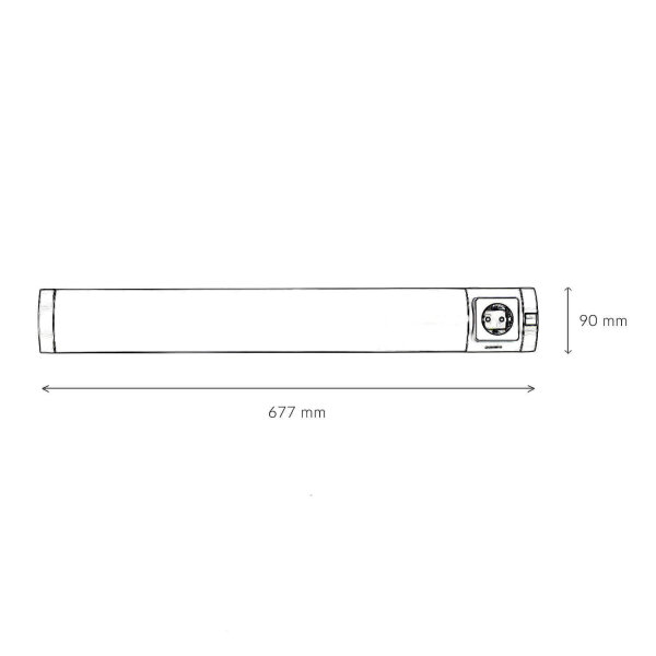 LED Unterbaulampe Küche mit Steckdose 67cm
